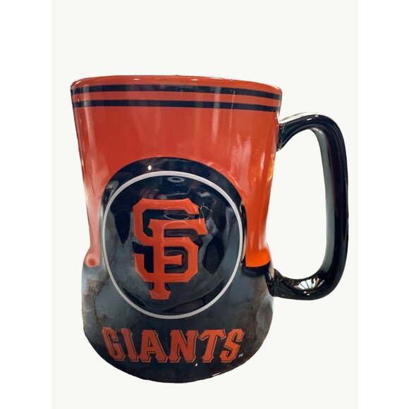 San Francisco Giants Boelter Brands 3D Sculpted Mug 16 Oz Orange and Black - Picture 3 of 5
